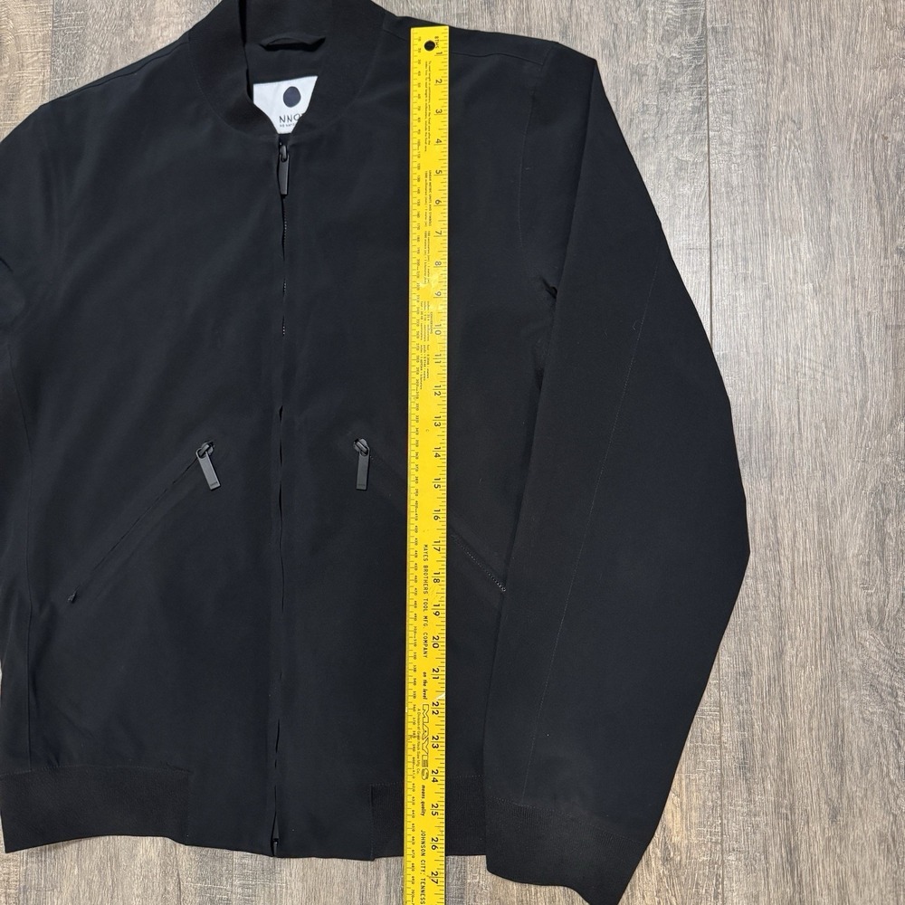 NN07 Kai 2-Layer Bomber Jacket Medium Black Minimalist Waterproof No Nationality - Picture 8 of 9